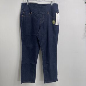 JAG Jeans Women's Size 14P Pull On Waistband Slims Shapers Dark Denim Malia